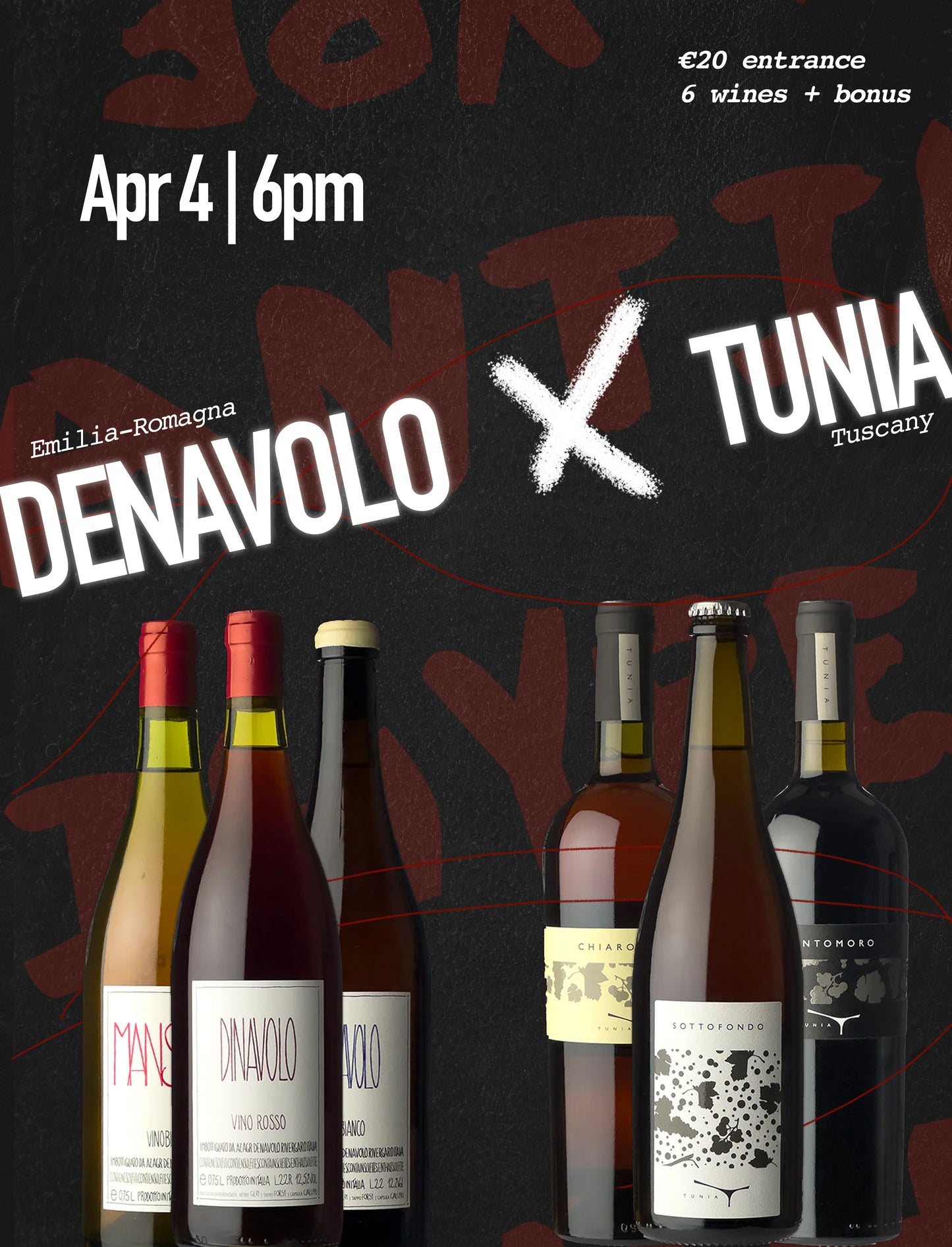 Denavolo & Tunia wine tasing